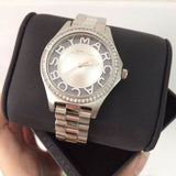 Marc Jacobs Henry Transparent Silver Dial Silver Steel Strap Watch for Women - MBM3337 Authentic Buy Shop Now