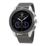 Maserati Traguardo Chronograph Black Dial Mesh Bracelet Watch For Men - R8873612006 Authentic Buy Shop Now