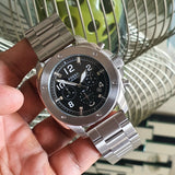 Fossil Modern Machine Black Dial Silver Steel Strap Watch for Men - FS4926 Authentic Buy Shop Now