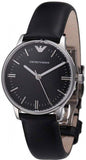 Emporio Armani Classic Quartz Black Dial Black Leather Strap Watch For Women - AR1600 Authentic Buy Shop Now