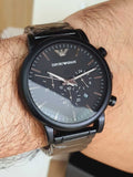Emporio Armani Luigi Chronograph Black Dial Black Stainless Steel Watch For Men - AR1895 Authentic Buy Shop Now