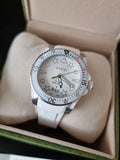 Gucci Dive Quartz White Dial White Rubber Strap Watch For Men - YA136337 Authentic Buy Shop Now
