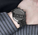 Michael Kors Runway Chronograph Black Dial Black Steel Strap Watch for Men - MK8157 Authentic Buy Shop Now