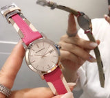 Burberry The City White Dial Haymarket Pink Leather Strap Watch for Women - BU9149 Authentic Buy Shop Now