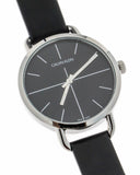 Calvin Klein Even Black Dial Black Leather Strap Watch for Women - K7B231CZ Authentic Buy Shop Now