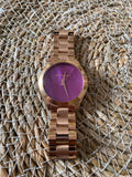 Michael Kors Runway Pink Dial Rose Gold Steel Strap Watch for Women - MK3550 Authentic Buy Shop Now