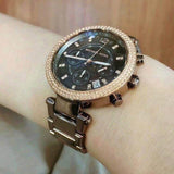 Michael Kors Parker Chronograph Brown Dial Brown Steel Strap Watch For Women - MK5578 Authentic Buy Shop Now