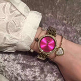 Michael Kors Darci Pink Dial Gold Steel Strap Watch for Women - MK3444 Authentic Buy Shop Now