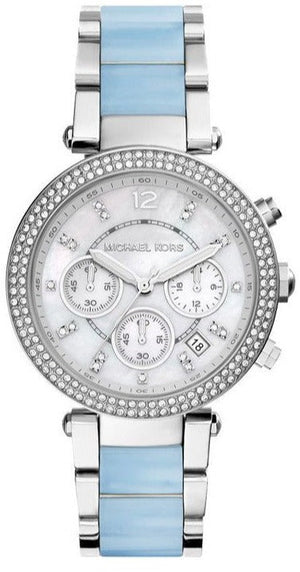 Michael Kors Parker White Dial Two Tone Steel Strap Watch for Women - MK6138 Authentic Buy Shop Now