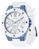 Guess Overdrive Chronograph White Dial White Rubber Strap Watch for Women - W0149L6 Authentic Buy Shop Now