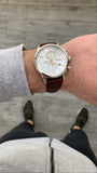 Hugo Boss Jet White Dial Brown Leather Strap Watch for Men - 1513280 Authentic Buy Shop Now