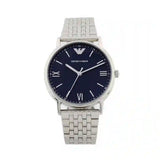 Emporio Armani Kappa Quartz Blue Dial Silver Steel Strap Watch For Men - AR80010 Authentic Buy Shop Now