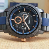Fossil Machine Chronograph Black Dial Two Tone Steel Strap Watch for Men - FS5164 Authentic Buy Shop Now