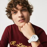 Lacoste 12.12 White Dial White Silicone Strap Watch for Men - 2011069 Authentic Buy Shop Now