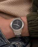 Guess Scope Black Dial Silver Steel Strap Watch for Men - GW0427G1 Authentic Buy Shop Now