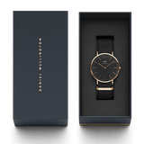 Daniel Wellington Classic Cornwall Black Dial Black Nylon Strap Watch For Women - DW00100148 Authentic Buy Shop Now