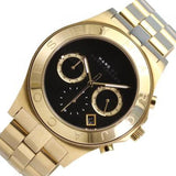Marc Jacobs Blade Chronograph Black Dial Gold Steel Strap Watch for Women - MBM3309 Authentic Buy Shop Now