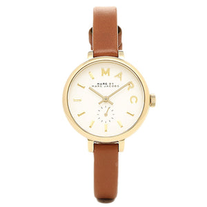 Marc Jacobs Sally White Dial Brown Leather Strap Watch for Women - MBM1351 Authentic Buy Shop Now