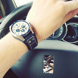 Fossil Coachman Chronograph White Dial Blue Leather Strap Watch for Men - CH3051 Authentic Buy Shop Now