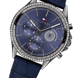 Tommy Hilfiger Ari Quartz Diamonds Blue Dial Blue Leather Strap Watch for Women - 1781979 Authentic Buy Shop Now