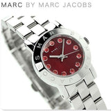 Marc Jacobs Amy Red Dial Silver Steel Strap Watch for Women - MBM3335 Authentic Buy Shop Now