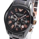 Emporio Armani Chronograph Black Ceramic Stainless Steel Dial Watch For Women - AR1411 Authentic Buy Shop Now