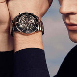 Hugo Boss Ocean Edition Black Dial Two Tone Steel Strap Watch for Men - 1513705 Authentic Buy Shop Now