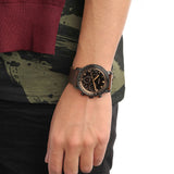 Fossil Goodwin Chronograph Brown Dial Brown Leather Strap Watch for Men - FS5529 Authentic Buy Shop Now