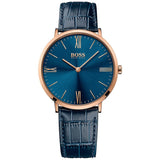 Hugo Boss Jackson Blue Dial Black Leather Strap Watch for Men - 1513371 Authentic Buy Shop Now