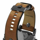 Diesel Mr Daddy 2.0 Chronograph Black Dial Brown Leather Strap Watch For Men - DZ7332 Authentic Buy Shop Now
