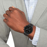 Tommy Hilfiger Tyson Chronograph Black Dial Black Steel Strap Watch For Men - 1710590 Authentic Buy Shop Now