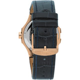 Maserati Potenza 42mm Rose Gold & Blue Dial Blue Leather Strap Watch For Men - R8851108027 Authentic Buy Shop Now
