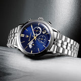 Maserati Ricordo Chronograph Blue Dial Silver Steel Strap Watch For Men - R8873633001 Authentic Buy Shop Now