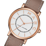 Marc Jacobs Roxy White Dial Cement Brown Leather Strap Watch for Women - MJ1533 Authentic Buy Shop Now