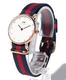 Daniel Wellington Classy Oxford White Dial Two Tone Nylon Strap Watch For Women - DW00100064 Authentic Buy Shop Now