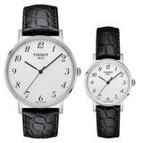 Tissot Everytime Desire Medium White Dial Black Leather Strap Watch For Men - T109.410.16.032.00 Authentic Buy Shop Now