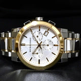 Burberry The City White Dial Two Tone Steel Strap Watch for Men - BU9751 Authentic Buy Shop Now