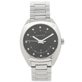 Gucci GG2570 Diamonds Black Dial Silver Steel Strap Watch For Women - YA142404 Authentic Buy Shop Now