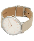 Coach Perry Silver DIal White Leather Strap Watch for Women - 14503116 Authentic Buy Shop Now