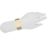 Gucci 25H Quartz Gold Dial Silver Steel Strap Watch for Women - YA163403 Authentic Buy Shop Now