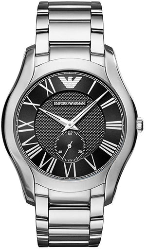 Emporio Armani Valente Quartz Black Dial Silver Steel Strap Watch For Men - AR11086 Authentic Buy Shop Now