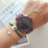 Michael Kors Darci Black Dial Purple Steel Strap Watch for Women - MK3554 Authentic Buy Shop Now