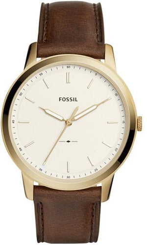 Fossil The Minimalist White Dial Brown Leather Strap Watch for Men - FS5397 Authentic Buy Shop Now