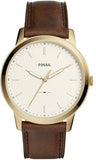 Fossil The Minimalist White Dial Brown Leather Strap Watch for Men - FS5397 Authentic Buy Shop Now