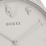 Gucci G Timeless Automatic Silver Dial Red Leather Strap Watch For Men - YA126346 Authentic Buy Shop Now