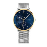 Tommy Hilfiger Brooklyn Quartz Blue Dial Silver Mesh Bracelet Watch for Men - 1791505 Authentic Buy Shop Now