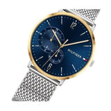 Tommy Hilfiger Brooklyn Quartz Blue Dial Silver Mesh Bracelet Watch for Men - 1791505 Authentic Buy Shop Now