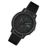 Lacoste 12.12 Chronograph Black Dial Black Silicon Strap Watch for Men - 2011243 Authentic Buy Shop Now