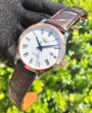 Longines Record Automatic Stainless Steel 18K Gold Watch for Men - L2.821.5.11.2 Authentic Buy Shop Now