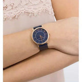Marc Jacobs Roxy Navy Blue Dial Blue Leather Strap Watch for Women - MJ1534 Authentic Buy Shop Now